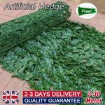 3M Artificial Hedge Fake Ivy Leaf Garden Fence Privacy Screening Roll Wall Panel