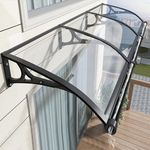 Door Canopy Awning with Sink Outdoor Porch Front Back Window Roof Rain Cover UK