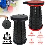 Folding Stool Portable Telescoping Seat Camping Retractable Adjustable Outdoor-
