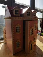Vintage Dollhouse 1:12 Scale Pink 3 Floors