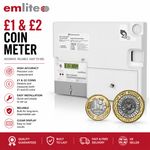 Emlite Electric Digital £1 £2 Sterling Operated Dual Coin Prepayment 100A Meter