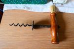 Vintage wooden with brush Corkscrew