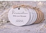 Custom Personalised Round Tags, Design Your Own Favour Tags with Logo or Image