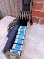 Three (3) WW2 German Kar 98 MG42  repro Empty Ammo Boxes