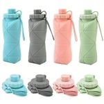 600ml Collapsible Water Bottle Foldable Silicone Travel Cup Sports Gym Outdoor
