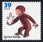 10x CURIOUS GEORGE Monkey Children's Book  2006 39c Unused Postage Stamp MINT NH