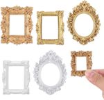 5 Pcs Dollhouse Picture Frames Mini Vintage Photo Frame Sturdy Miniature Props 