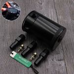 Racing Car Compact Baffled Aluminum 3-Port Oil Catch Can/Tank/Air-Oil Separator
