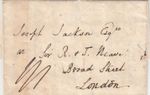 Allonby to London Stampless Letter 1826 Maryport 318 Handstamp Black Seal