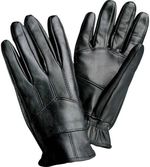 NWT Mens Black Solid Genuine Leather Motorcycle Bike Gloves Zipper Lined M L XL