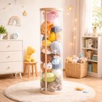 Stuffed Animal Storage Tube, Clear Extra Tall Vertical Plush Toy Organizer