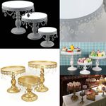 Crystal Round Cake Stand Display Dessert Holder Wedding Party Cake Decoration UK