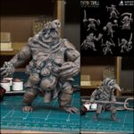 Giant Plague Rat Miniature 28-32mm Fantasy Monster D&D RPG