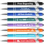 Personalised Pens 1-500 Bulk Order  Stylus Pens Business LOGO TEXT Customise Pen