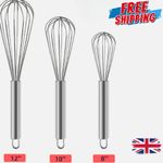 Stainless Steel Hand Whisk Mixer Balloon Egg Milk Beater Kitchen Cooking Tool