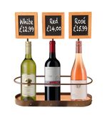 New Wine Rack Storage Stand Bottle Holder Display Organizer with 3 Chalk Boards