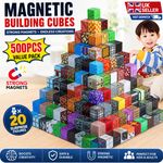 Magnetic Building Cubes 100PCS Mine World Blocks STEM Toy Kids Gift Set UK Model