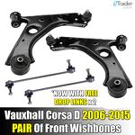 Vauxhall Corsa D 2006-2015 Front Lower Suspension Wishbones Arms PAIR Left Right