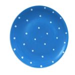 Single Whittard of Chelsea Vintage y2k Side Plate Blue White Polka 8" VGC