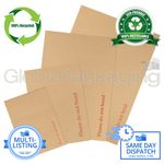 ECO-FRIENDLY PLEASE DO NOT BEND BROWN HARD BOARD BACKED ENVELOPES C3 C4 C5 C6
