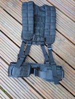 Kombat Tactical MOLLE Battle Belt & Padded H-Harness Yoke Black Airsoft Rig