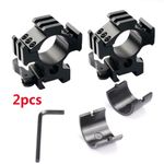 2 Pack Scope Mount 1''/30mm Ring Quick Release Triple 20mm  Picatinny Rail