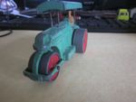 Vintage Dinky Toys Road Roller, green, with red wheel centres, 