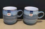 Denby Azure Coast  Large Curve Mugs X 2 Stoneware Tableware BRAND NEW 