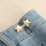 1-Pair Adjustable Jeans Button Clips – No-Sew Waist Tightener for Pants & Skirts