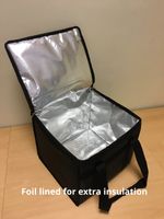 Food delivery bag Litre Black Just Eat Deliveroo Uber Bags Thermal Insulated