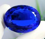 60 Ct Blue Topaz Oval Shape Loose Gemstone For Pendent Use Excellent Cut