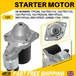 FOR BMW 630 i 3.0 E63 E64 PETROL 2004-2011 12V 1.1 KW STARTER MOTOR 12417521116