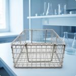 Stainless Steel Wire Basket Mesh Washing Basket with Handles Reusable