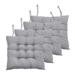 4x Garden Square Bistro Patio Chair Seat Pad Cover Armchair Mats Cushion Outdoor