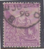 (F268-3) 1864-77 Cape of good hope 6d lilac Hope stamp (C)   (BMC24R68)