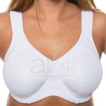 Ladies Gemm Sports Bra Active Support White Plus Size Underwired Womens UK New