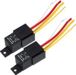 2 Pcs Car Relay with Socket Harness 4 Pin 12V 80Amp Model JD2912 80A 14VDC Autom