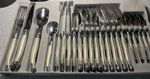VINTAGE PRADEL 1970'S LAGUIOLE CUTLERY FLATWARE = 24 SIGNED PIECES - AGE 18 +