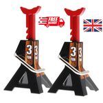 2PCS 3 Ton Axle Stand Lifting Capacity Stand Heavy Duty Car Caravan Floor Jack