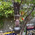 Early 20th Century Large cow bell leather & Brass coller strap Shop Prop Display