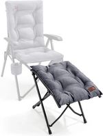 EVER ADVANCED Folding Camping Footrest Ergonomical Ottomans for Modern, Gray 