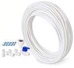 Tspkey 10 M Water Supply Pipe Tube Fridge Connector Kit 10M x 1/4 inch, White 