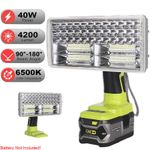 40W 4200LM Flashlight Torch LED Work Light for Emergencies for Ryobi 18V Battery
