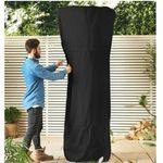 Heavy Duty Waterproof Patio Heater Cover with Zipper Stand-up Cover for Outdoor