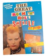 Sex Pistols Great rock n roll swindle original souvenir fold out poster . 