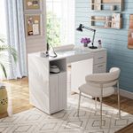 Manicure Table Dust Collector Wrist Rest Drawer Glass Tabletop Mobile Nail Desk