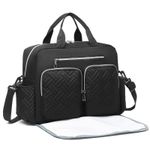 Versatile Diaper Changing Tote Bag with Built-In Changing Mat Thermal Insulation