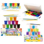 Washable Kids Poster Paint Set | 20 ml Pots | 4 Variants | Non-Toxic Water-Based