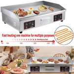 Commercial Electric Griddle Countertop Hotplate BBQ Grill Catering Bacon UK Plug
