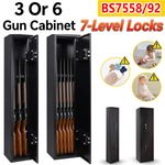 6 Gun Cabinet Safe Rifle Firearm BS7558/92 Police Approved Heavy Steel Lockable